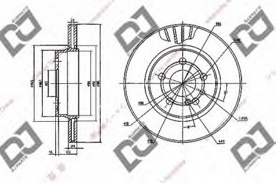 DJ PARTS bd1132 -  Тормозной диск